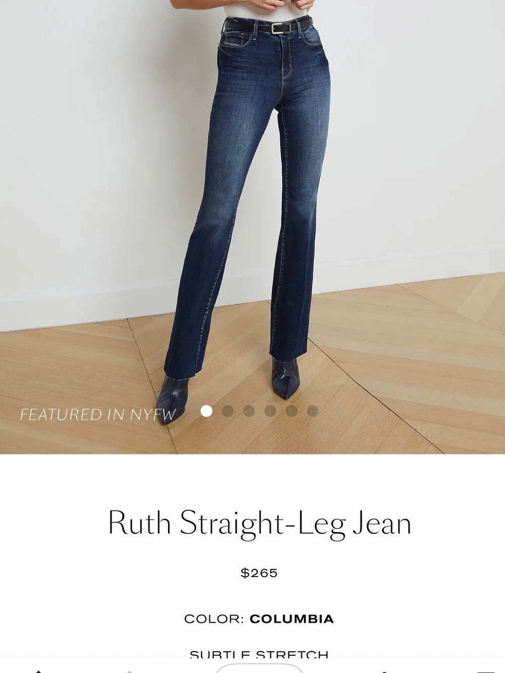 L'AGENCE Ruth Sleek denim jeans with a high rise and Straight leg